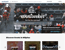 Tablet Screenshot of eventseeker.com